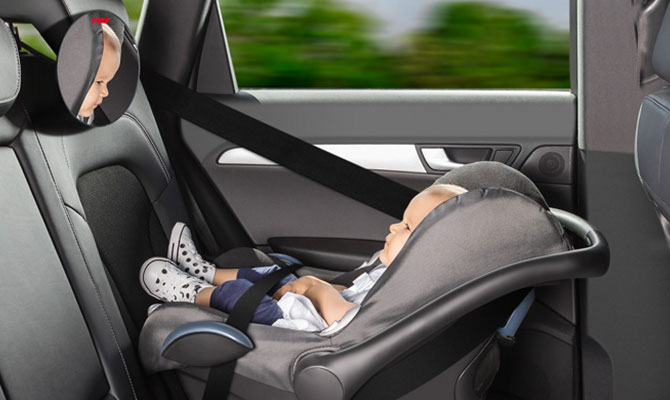 Reer 8601 SafetyView Sicherheitsspiegel Baby Rückspiegel Auto-Kindersitze 