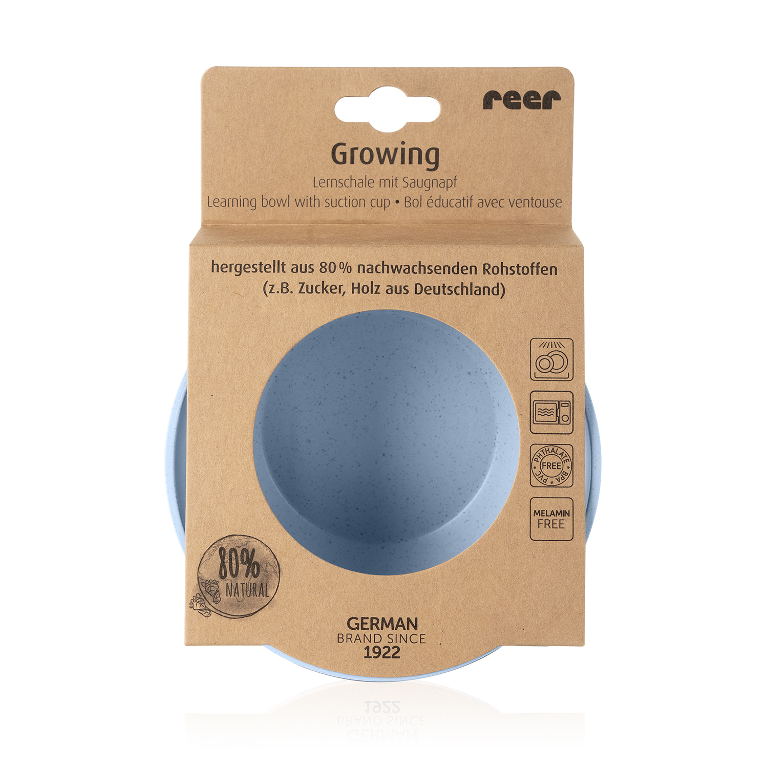 Growing Lernschale mit Saugnapf, blau