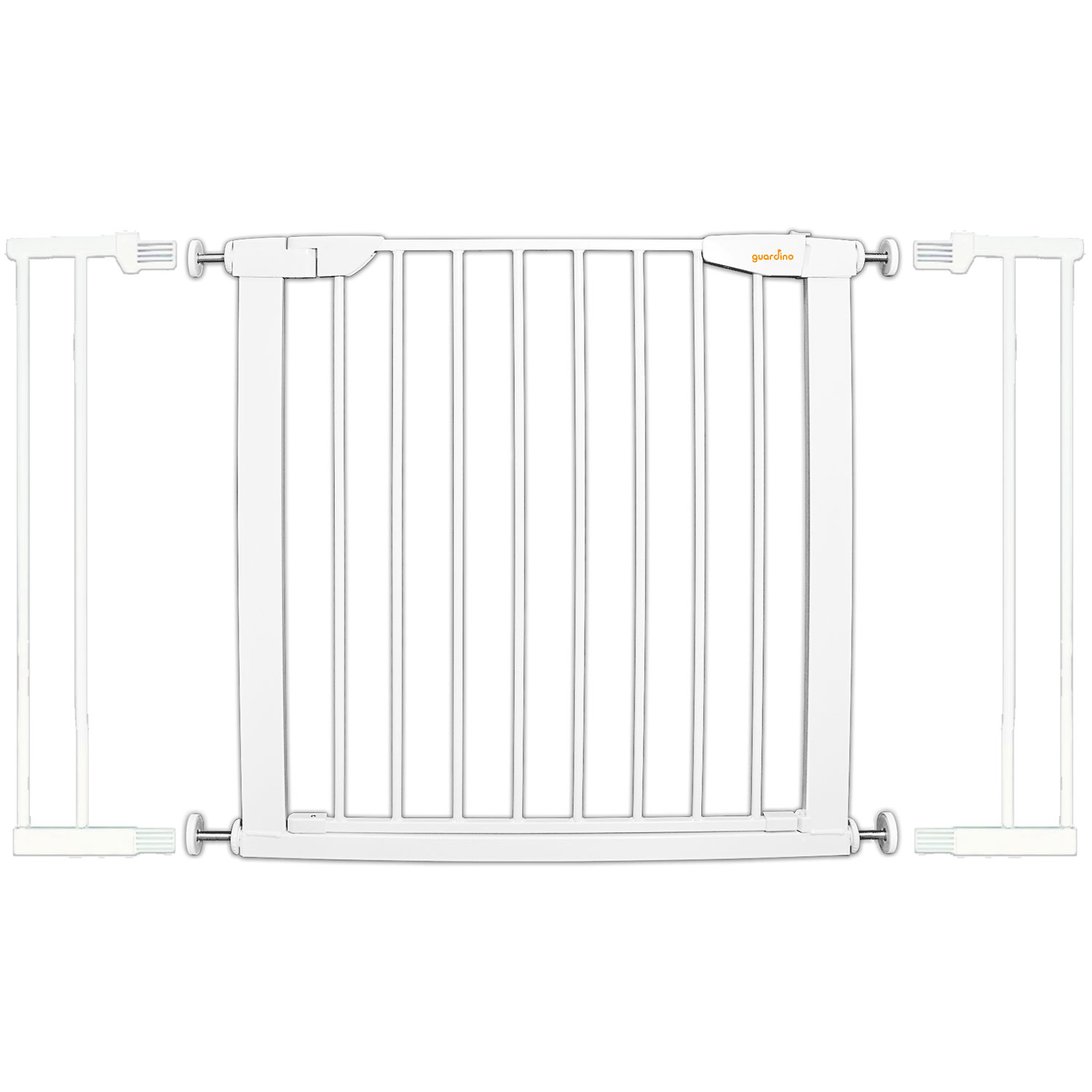 Guardino Pressure-mounted gate with 2x 14cm extension, 103-109 cm, stair guard without drilling