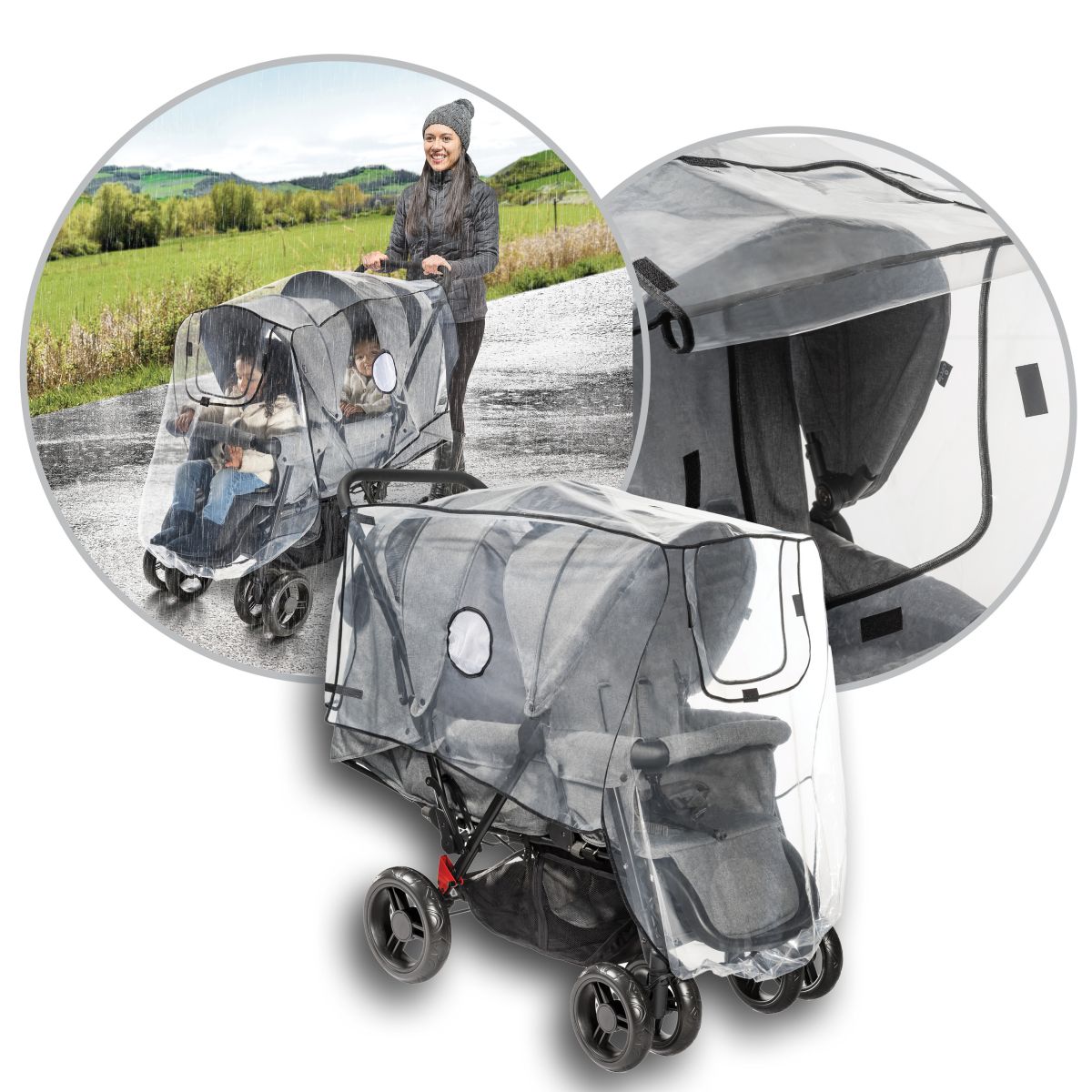 RainCover Duo rain cover for sibling Carriages