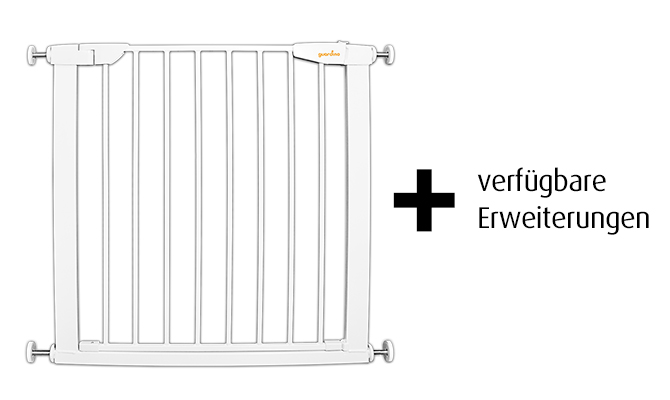 🦕 Guardino Türschutzgitter 75 - 81 cm, erweiterbar bis 109 cm