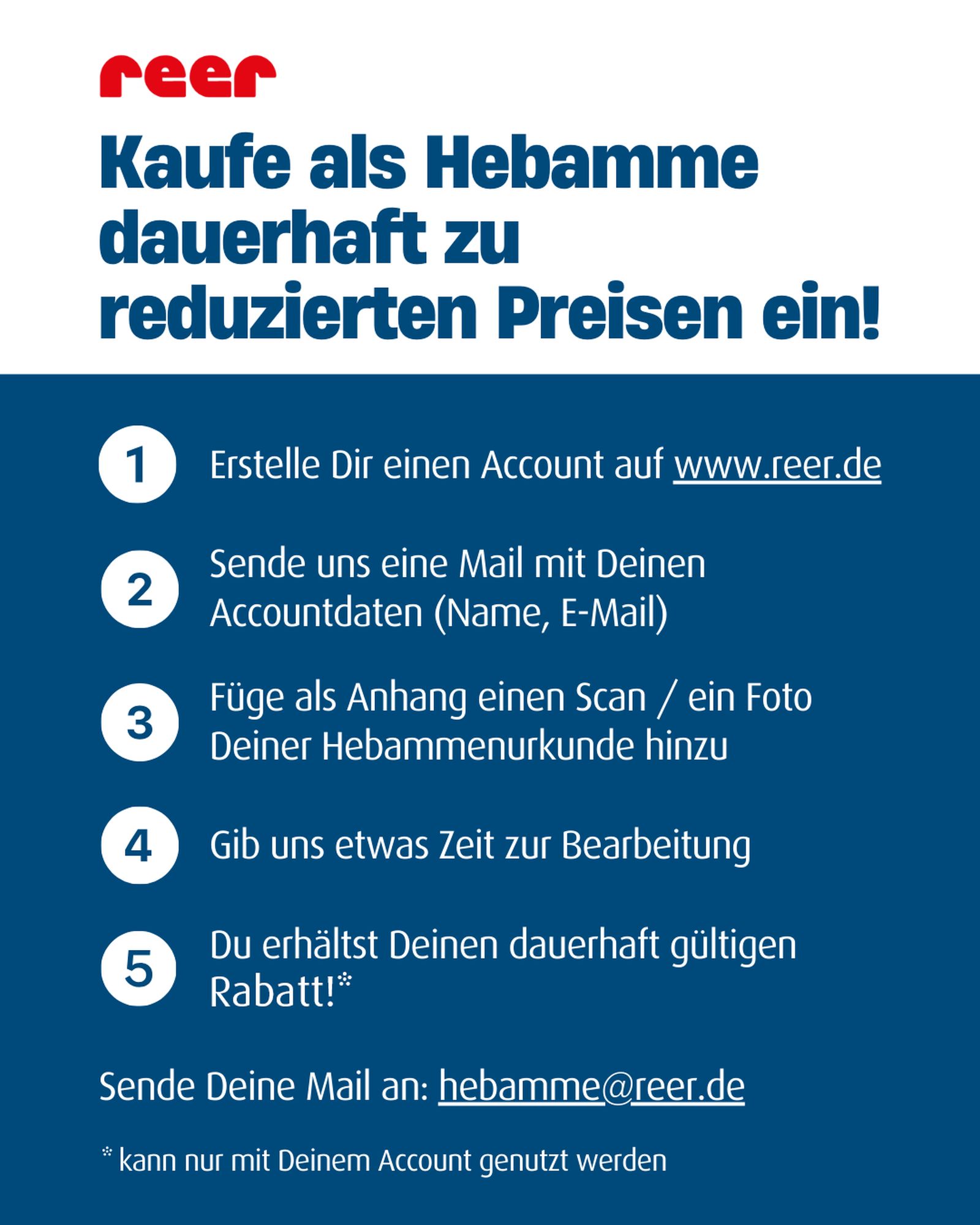Hebammen Programm Anmeldung für Gutscheincode Anleitung