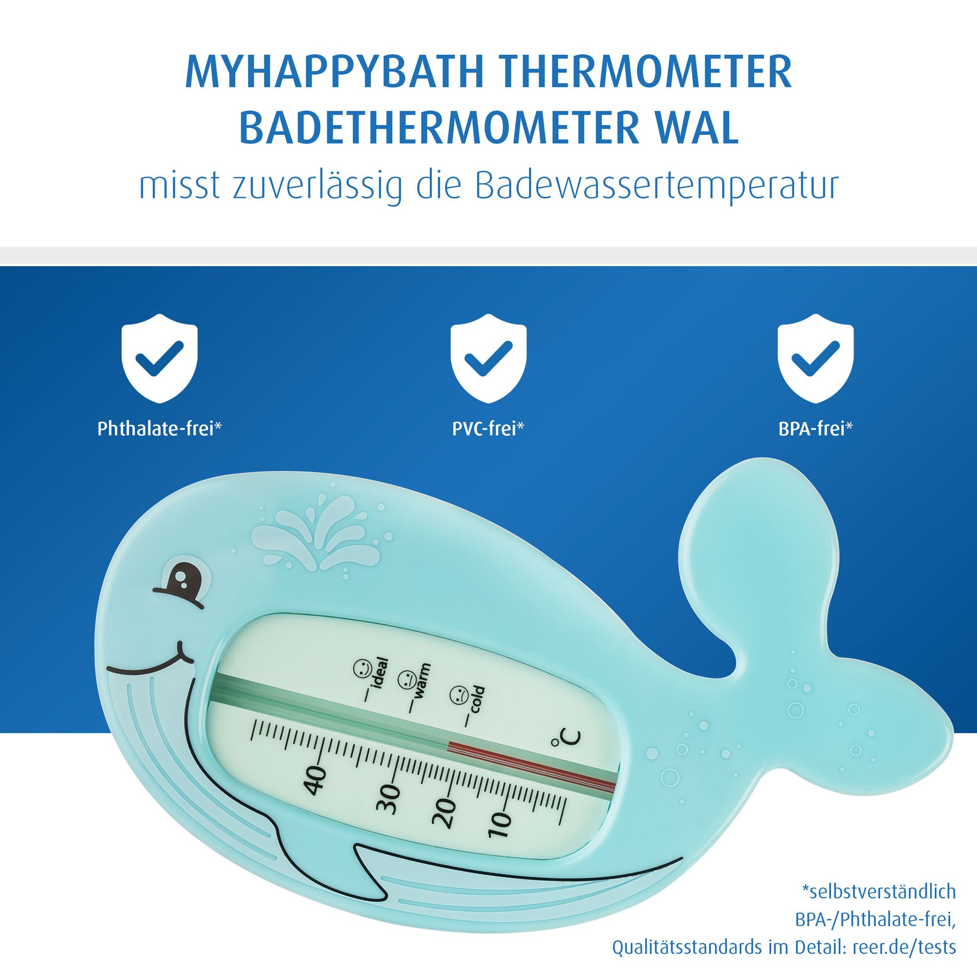 Wal Thermometer misst zuverlässig die Badewannentemperatur