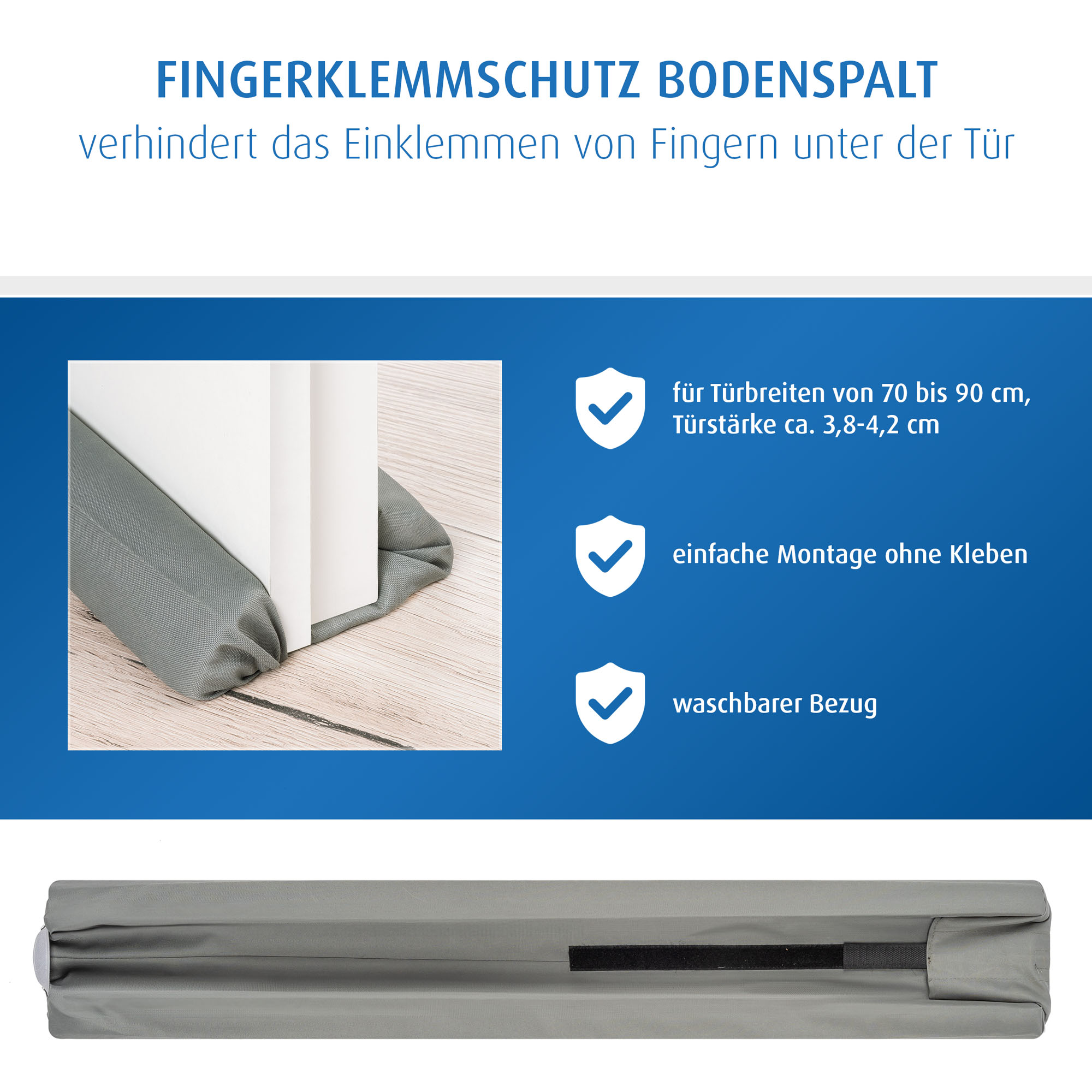 Fingerklemmschutz Bodenspalt Klemmschutz  im Einsatz