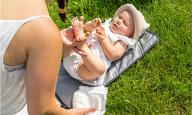 Hygienic baby changing 