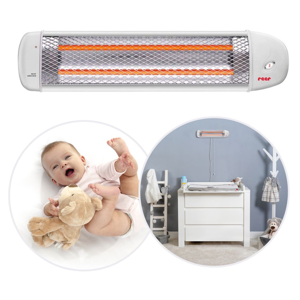 Changing table heater with automatic shutoff