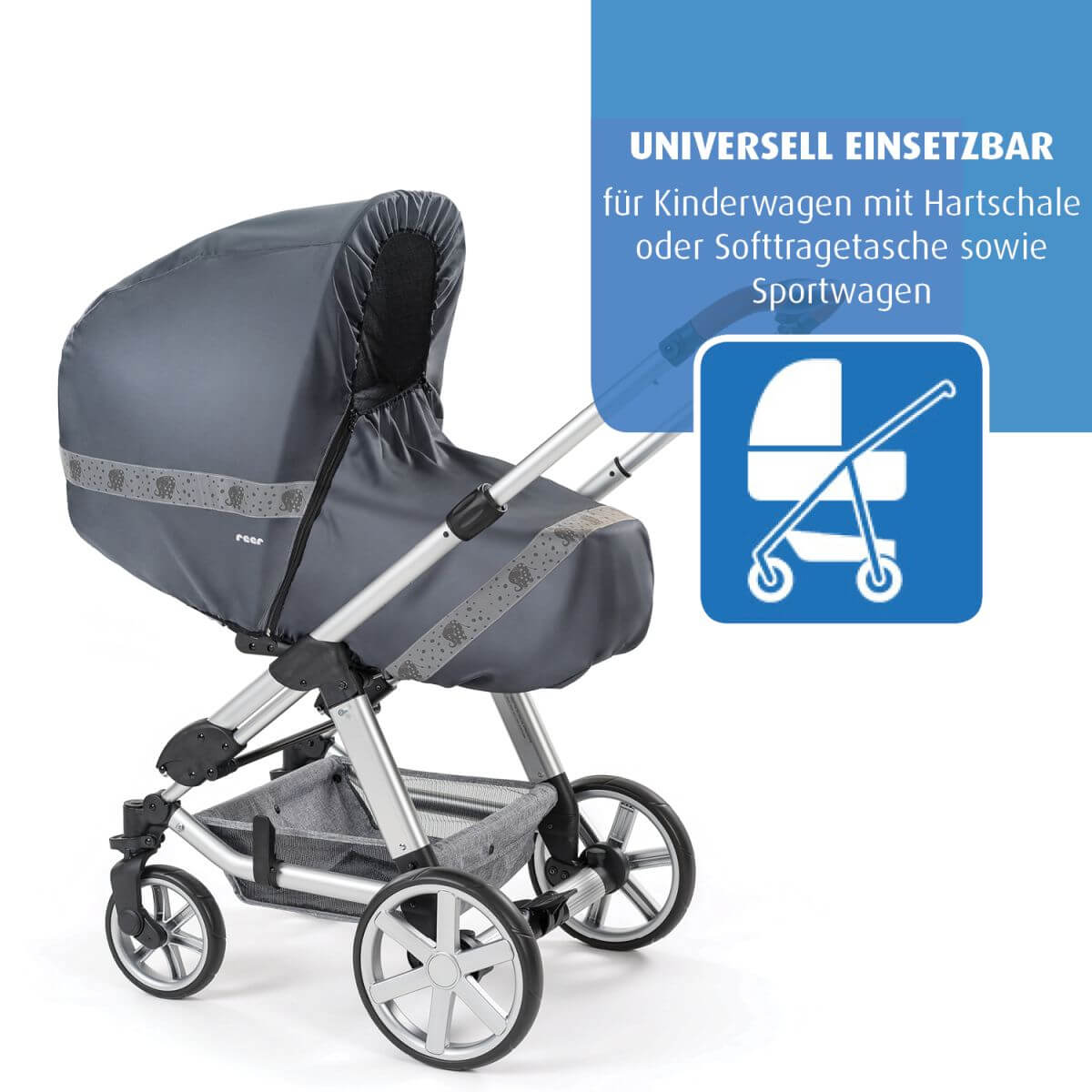 DesignLine RainSafe Classic+ Regenschutz für Kombi-Kinderwagen