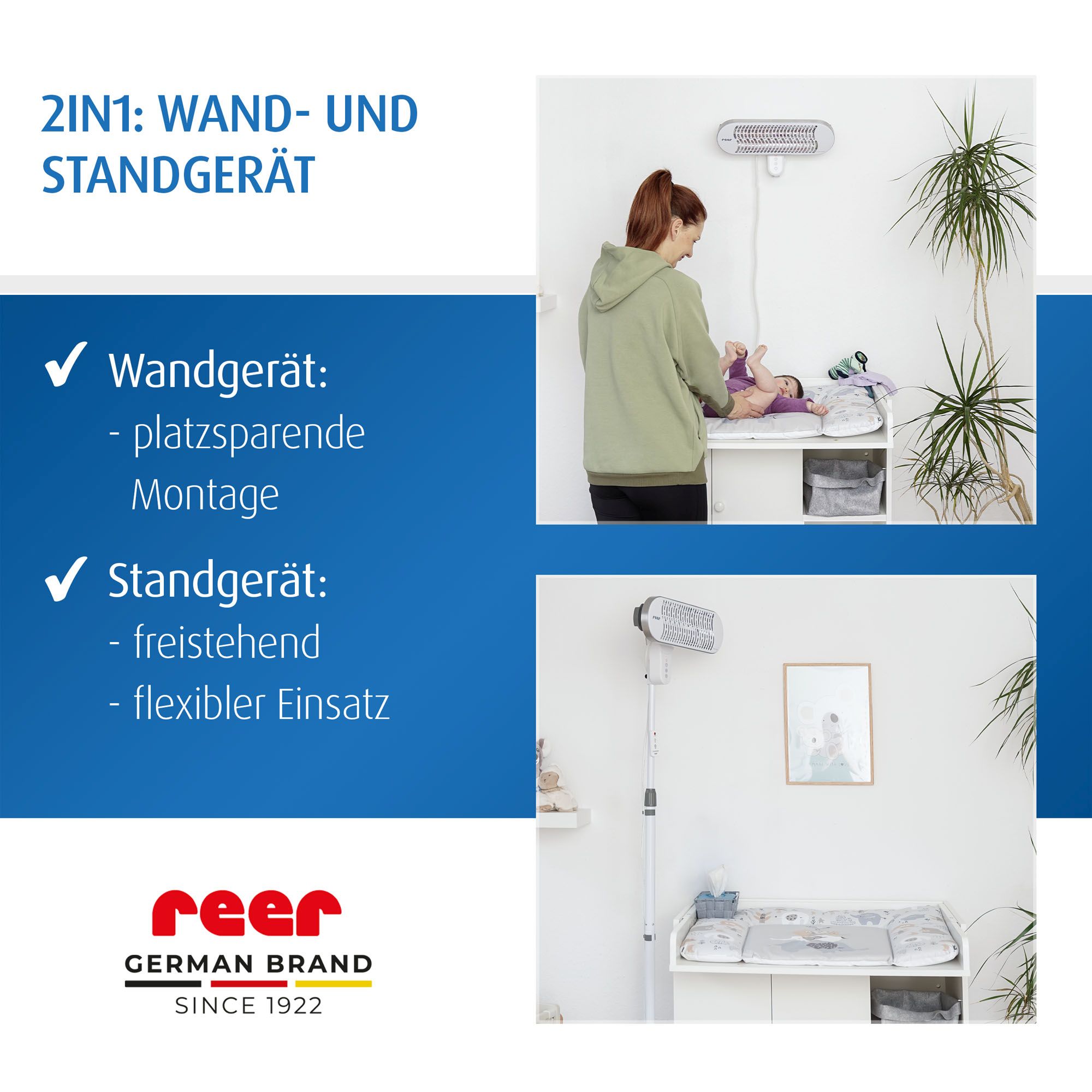 HeatCare+ Flex, 2in1 Stand- und Wandgerät