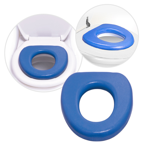 Soft toilet seat for children, blue