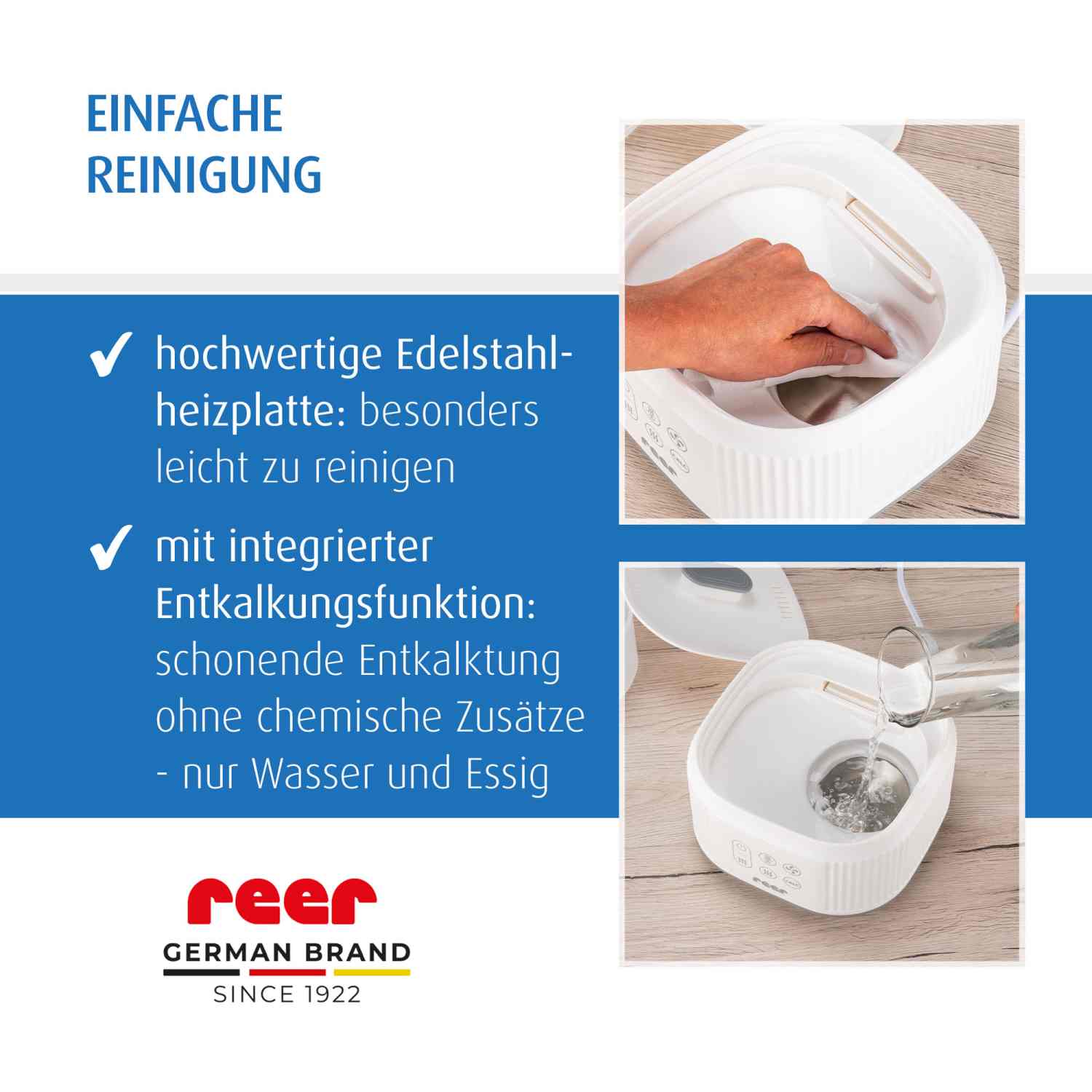 einfache Reinigung