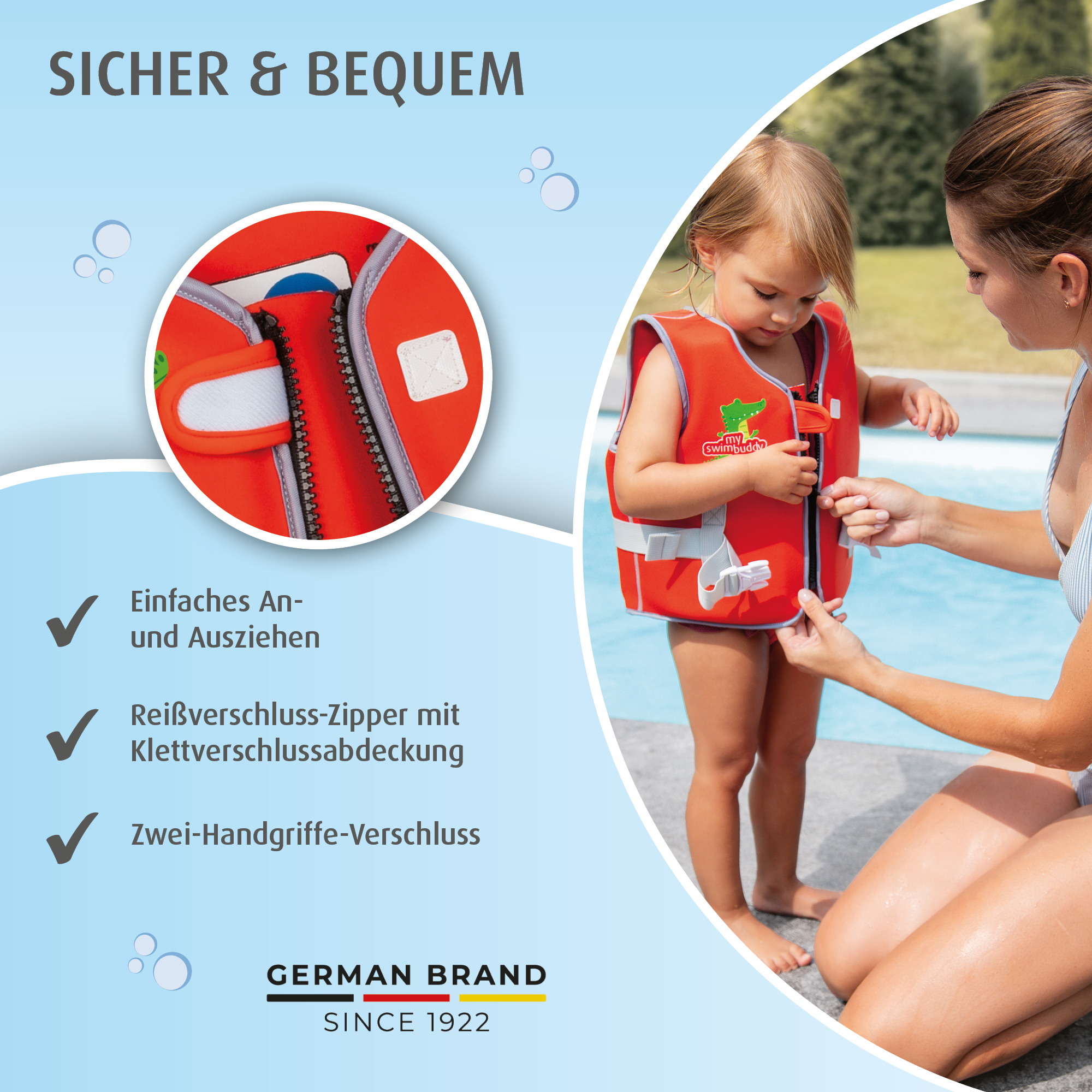 myswimmbuddy Schwimmlernweste, Größe M