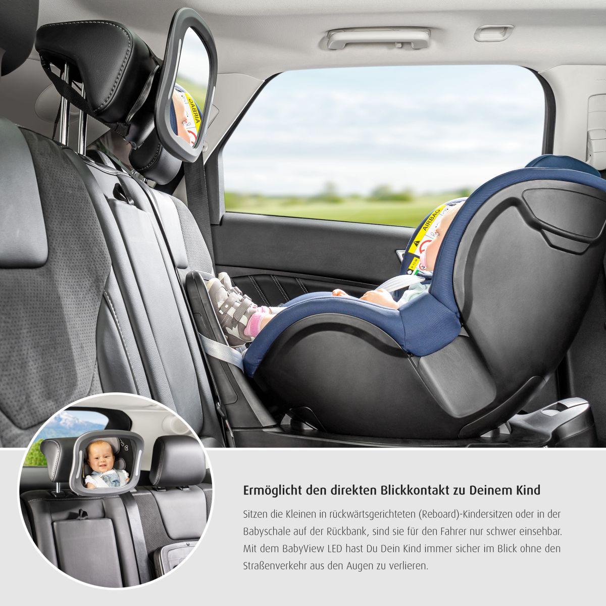 Baby Car Seat Rearview Mirror - Weitwinkel-sicherheitsspiegel