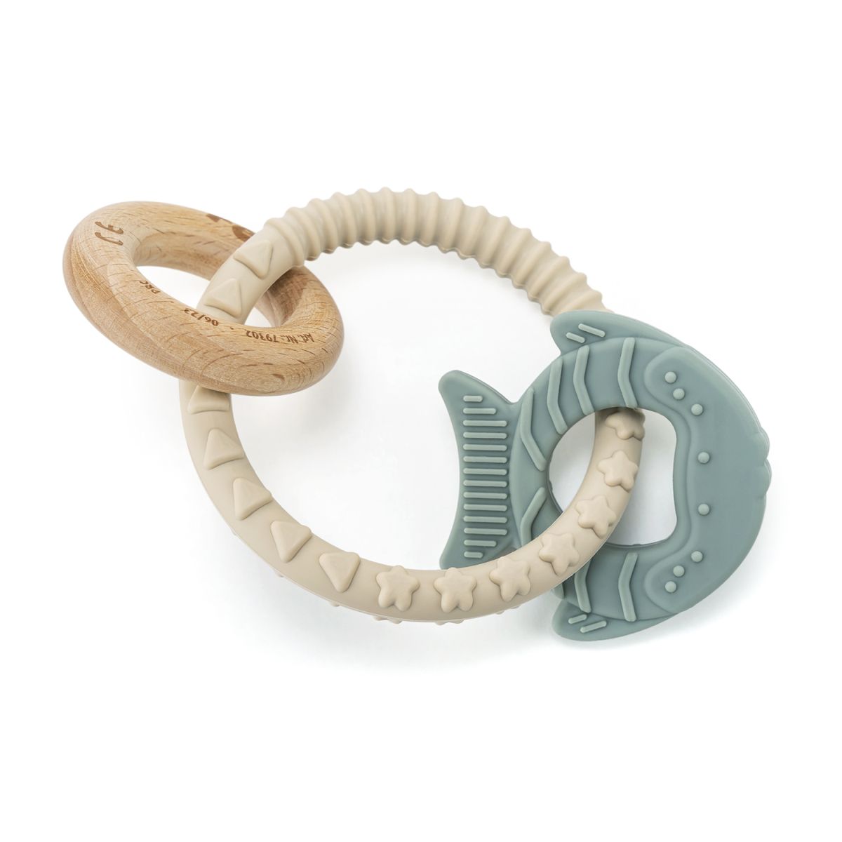 BiteDuo wood and silicone teething ring