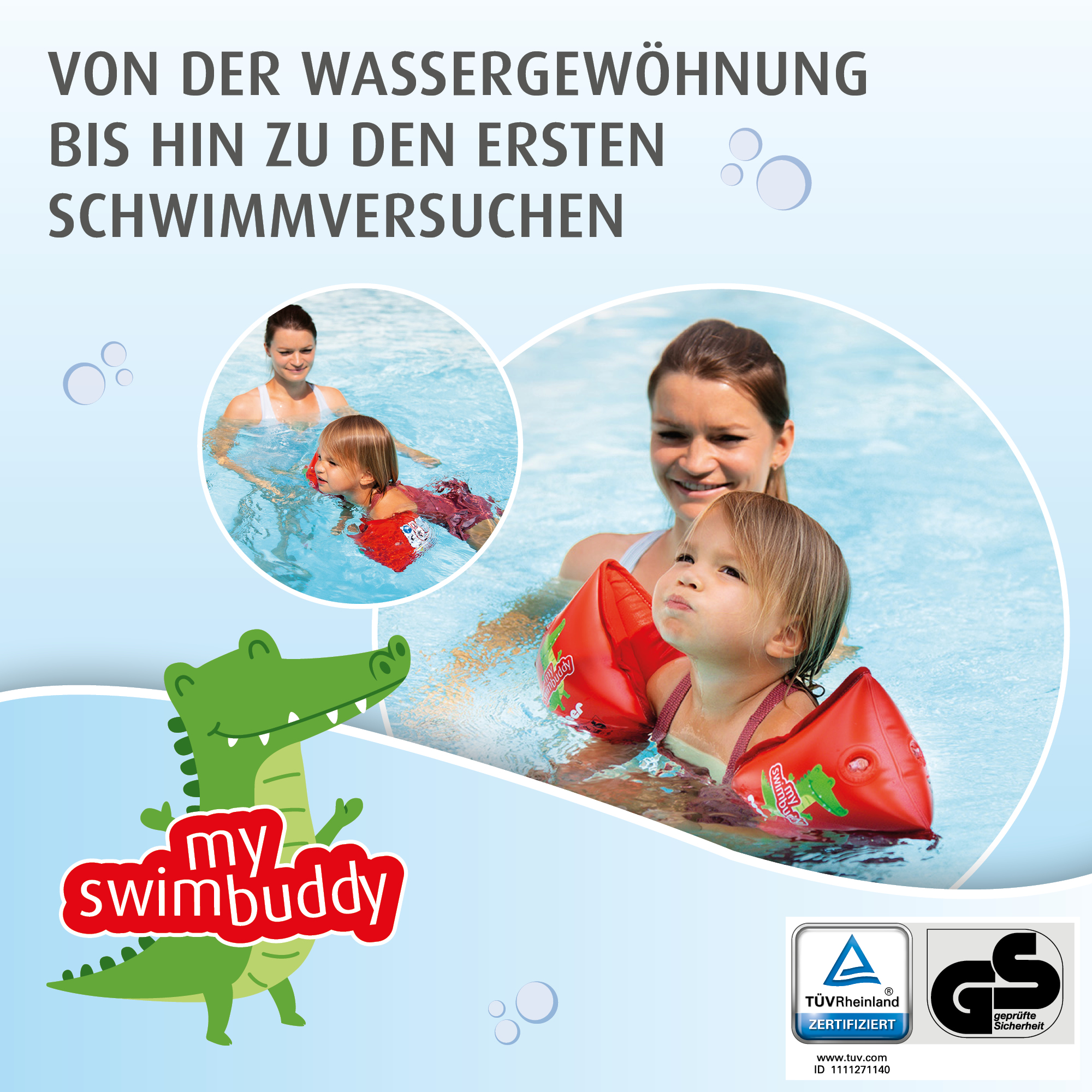 Von der Wassergewöhnung bis hin zu den ersten Schwimmversuchen
