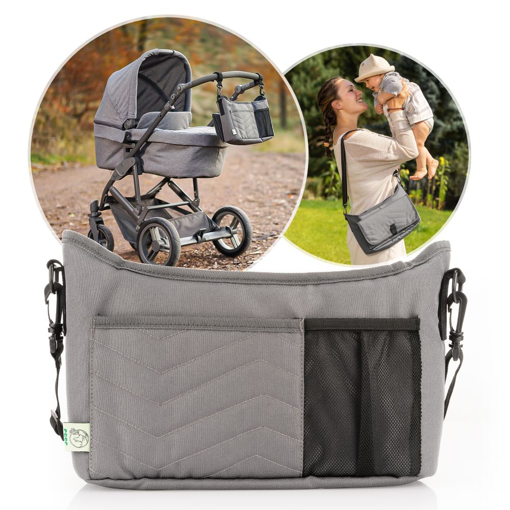 Growing buggy organiser with changing mat
