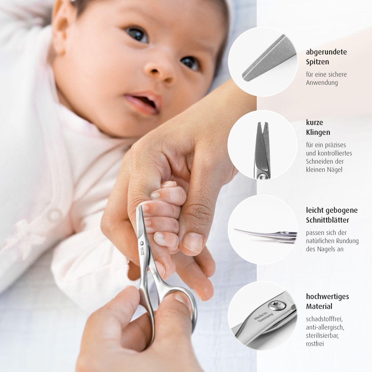 Premium Care Baby-Nagelschere, Qualitätsprodukt aus Solingen