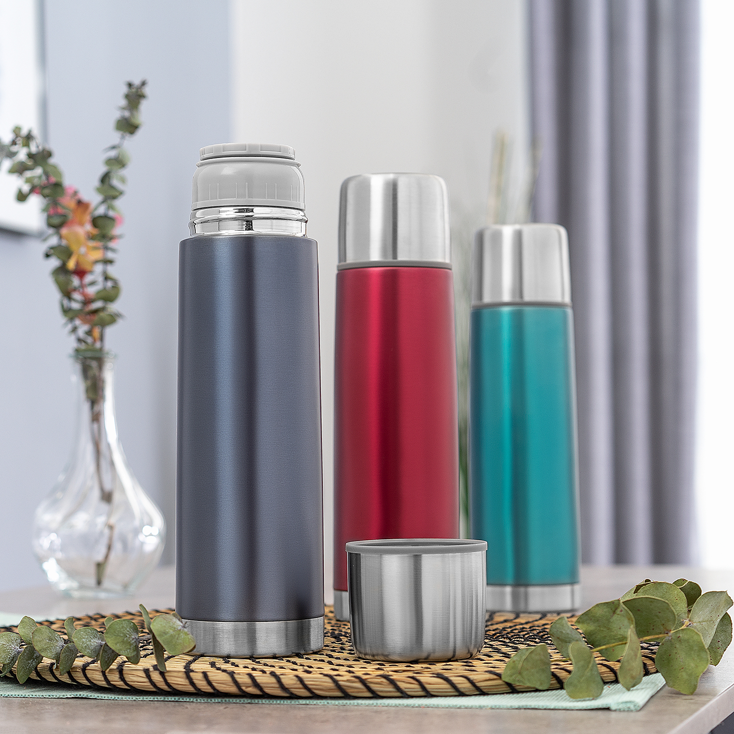 Colour stainless steel vacuum bottle, 500 ml