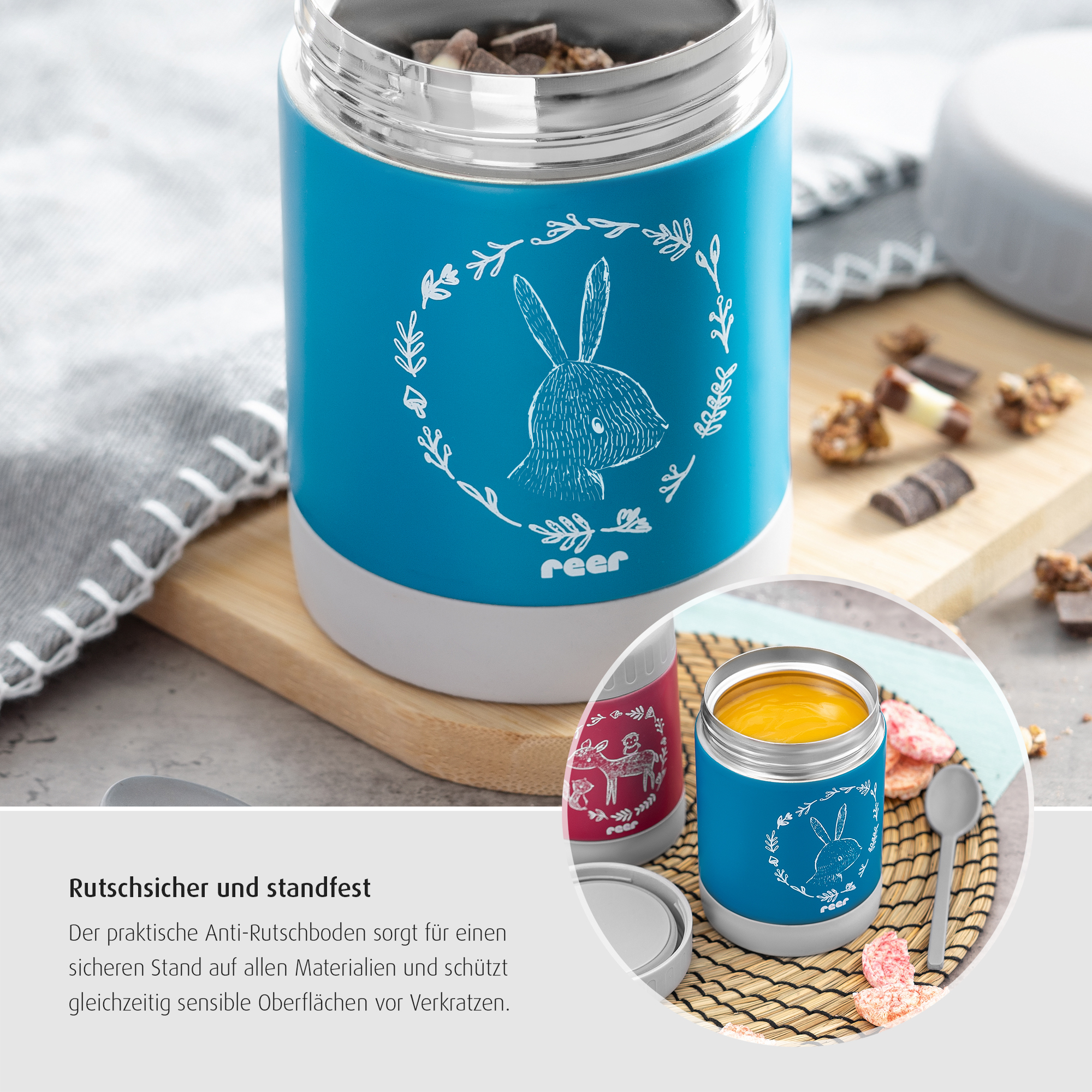 ColourDesign Edelstahl-Warmhaltebox, 350 ml, petrolblau