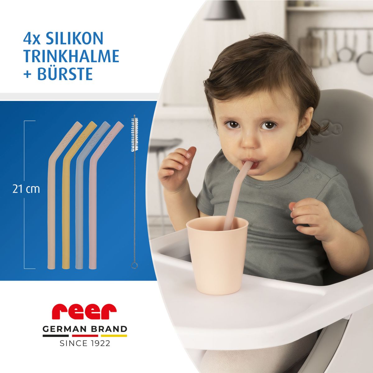 Silicone drinking straws