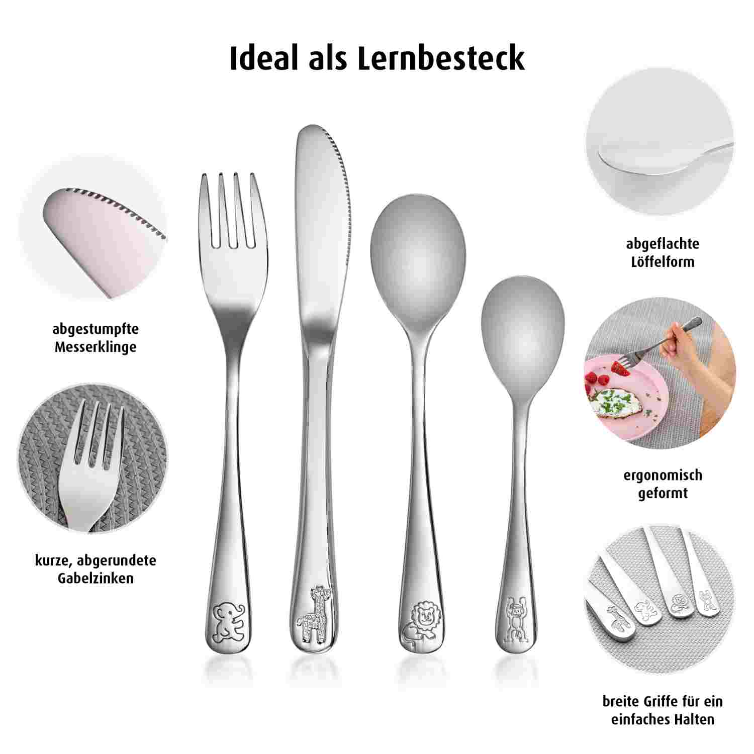 Collage der EIgenschaften des Bestecks