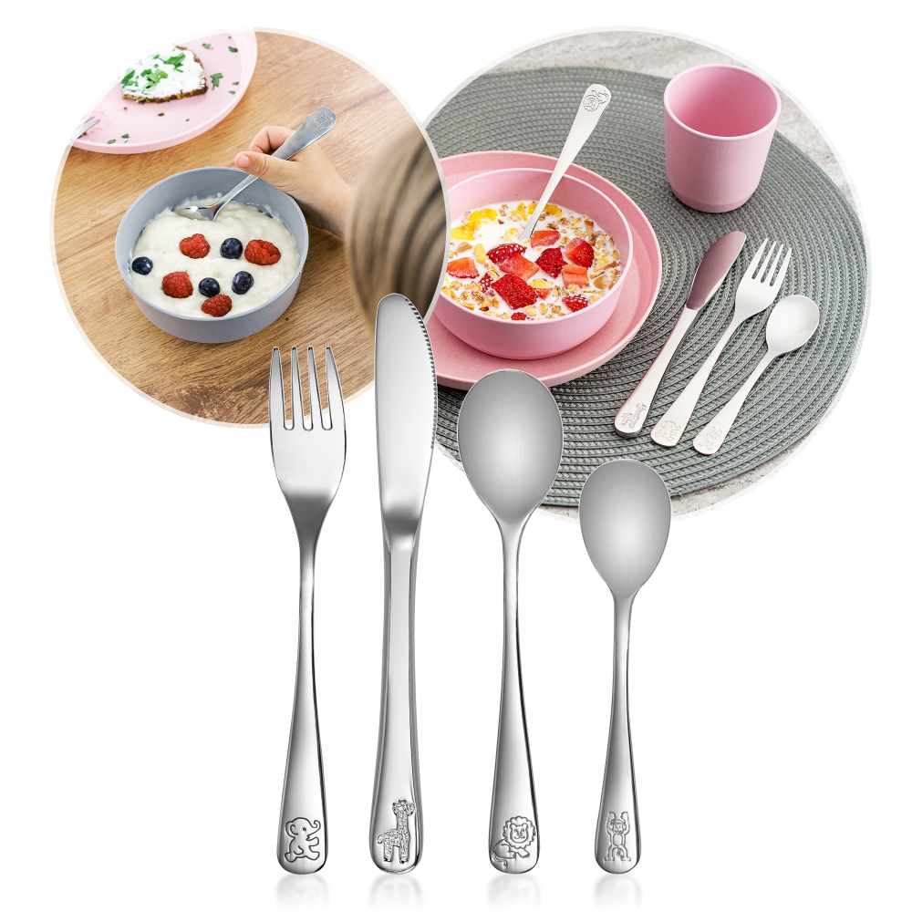 Growing Stainless steel cutlery set, 4 pcs