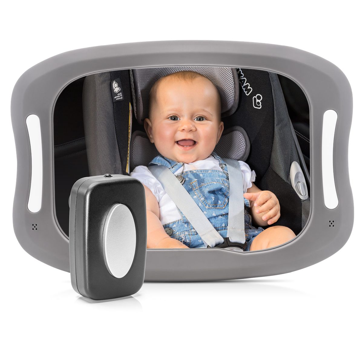 BabyView LED car safety mirror with light