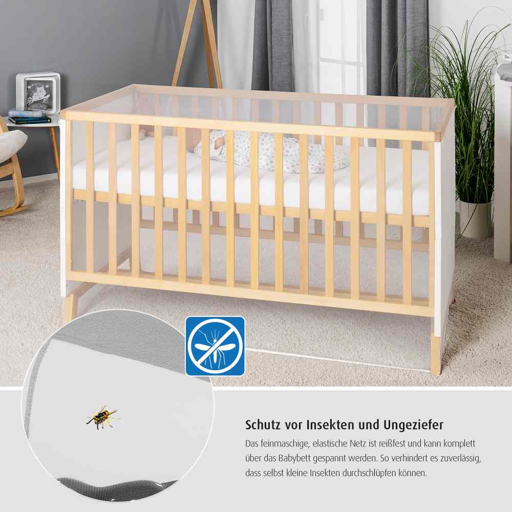 BiteSafe Insektenschutz für Kinder- und Reisebett, weiß