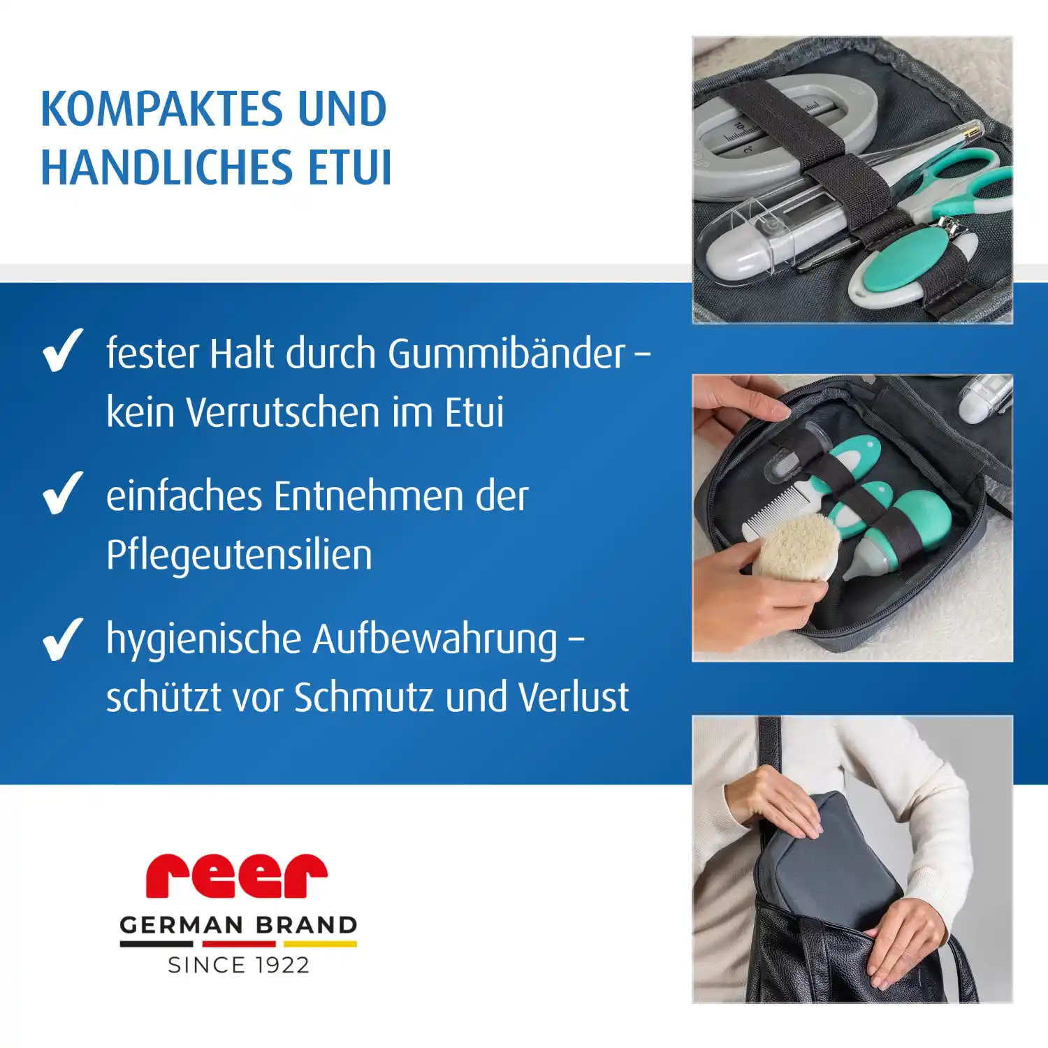 Verstauen des Sets Schritt für Schritt