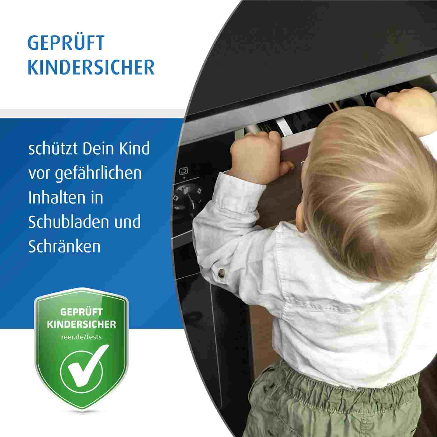 Kind an Schublade