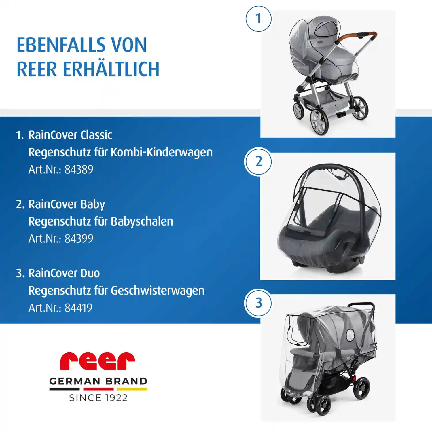 Alternative Regenschutz Produkte von reer