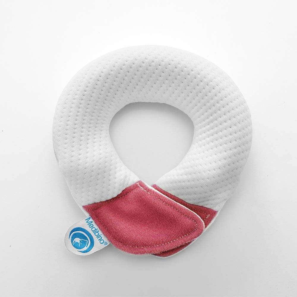 Medibino Babykopfschutz - schützt vor Kopfverformungen in Rückenlage, rosa
