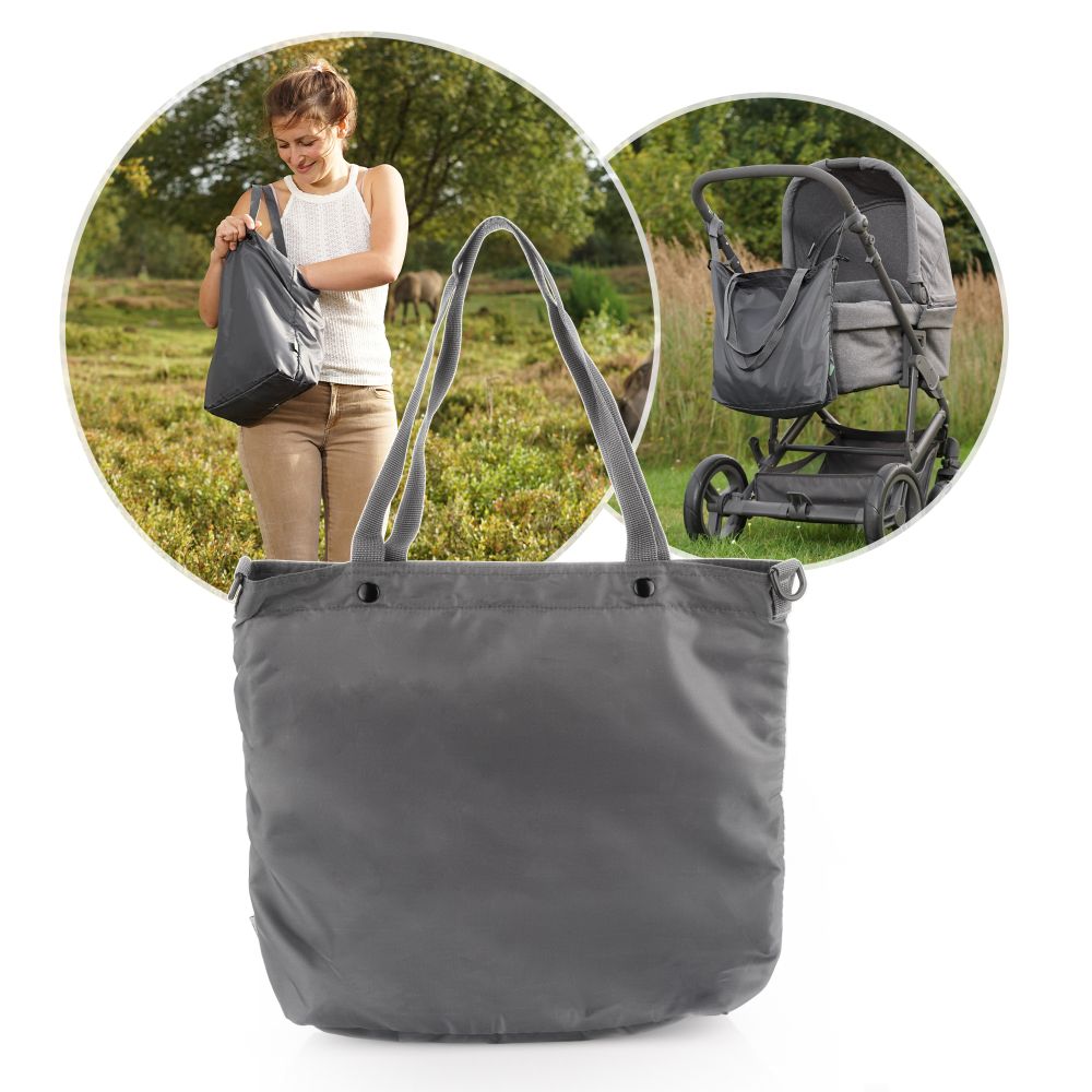 Growing pram / pushchair shopping bag