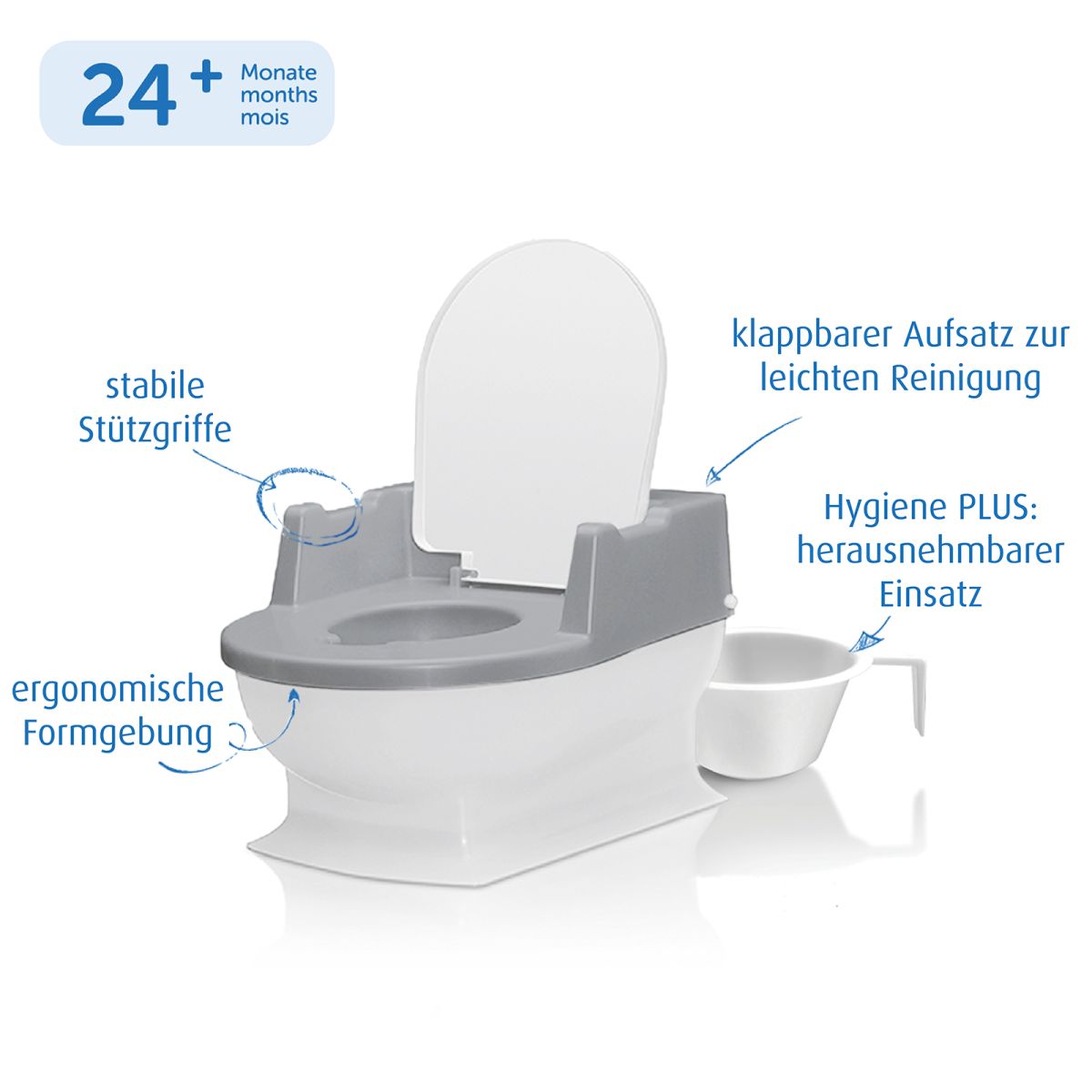 Sitzfritz - Die Mini-Toilette zum Großwerden, grau