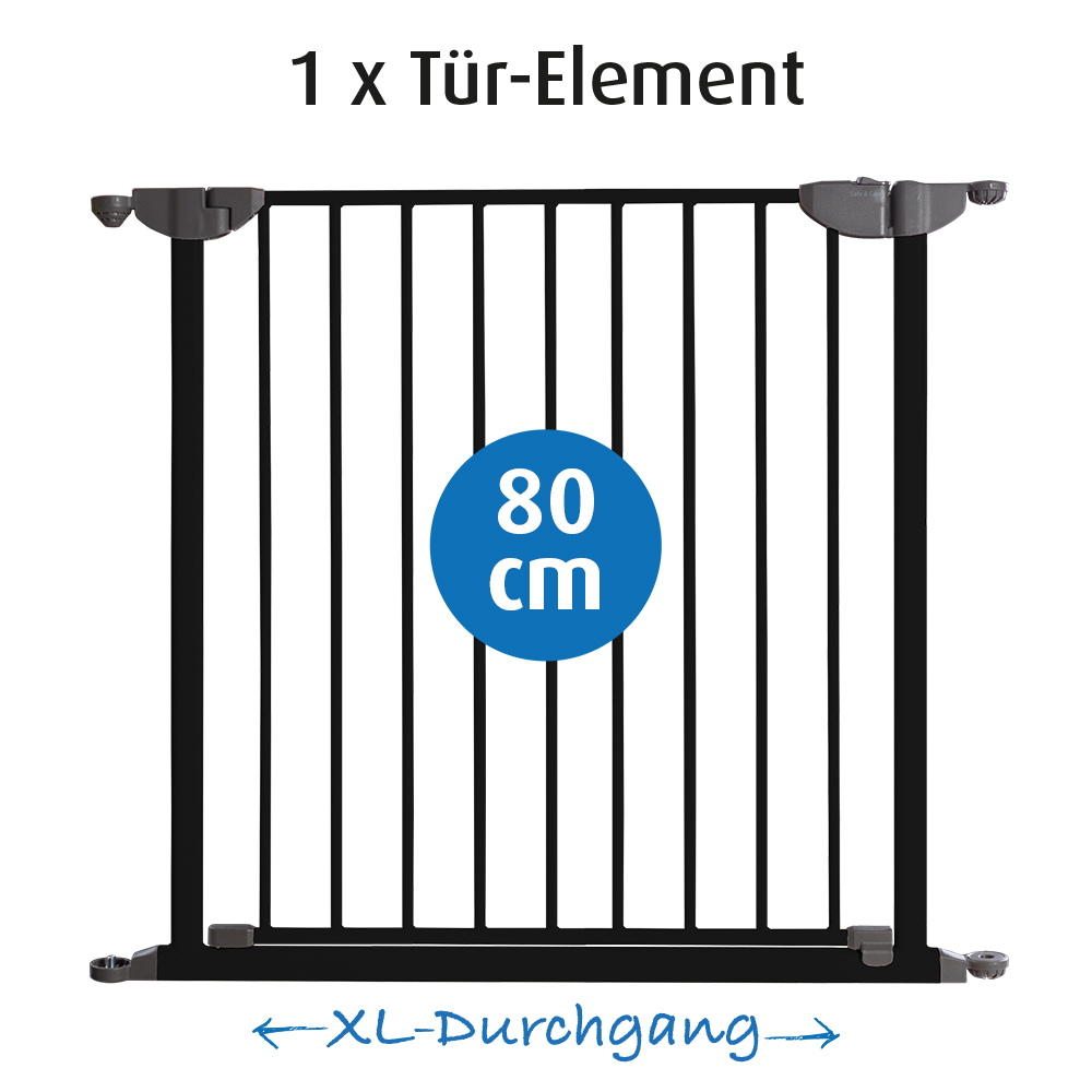 Absperrgitter-Set Basic, schwarz - geprüfte B-Ware