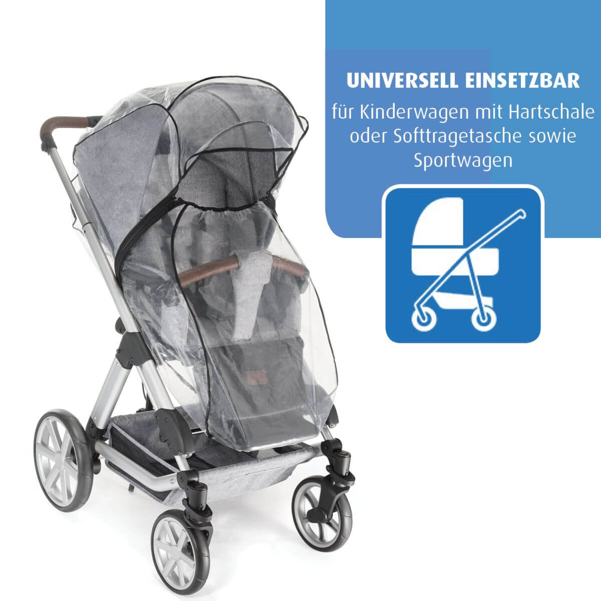 RainCover Classic+  Regenschutz für Kombi-Kinderwagen
