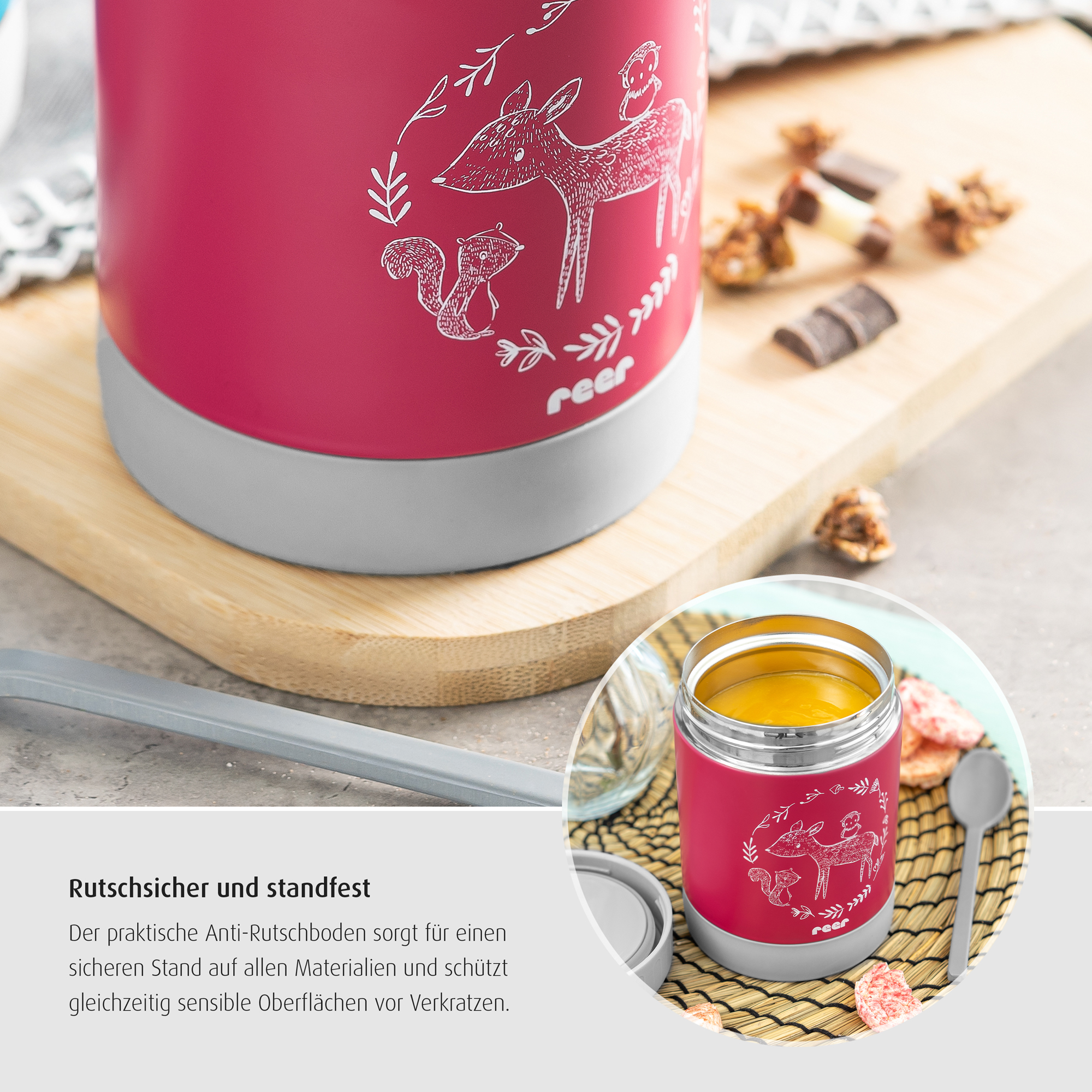 ColourDesign Edelstahl-Warmhaltebox, 350 ml, beerenrot