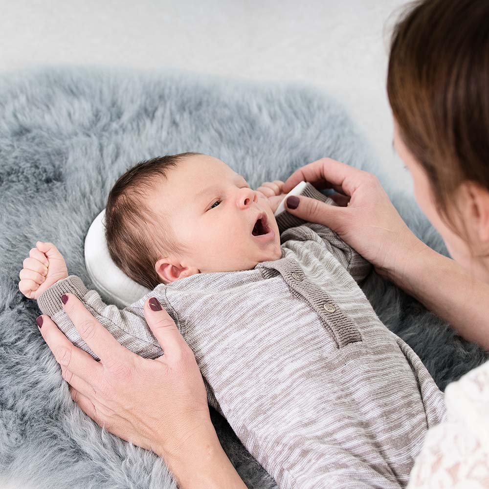 Medibino Babykopfschutz - Wechselbezug, grau
