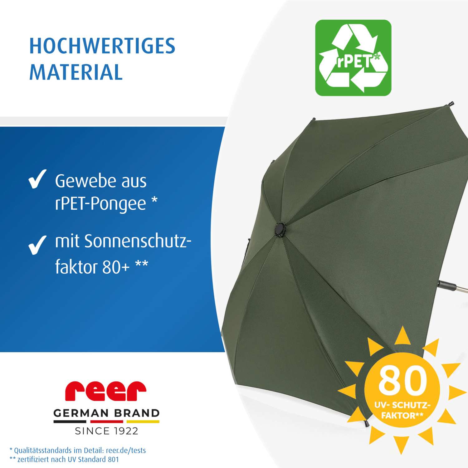 ShineSafe Sonnenschirm, waldgrün