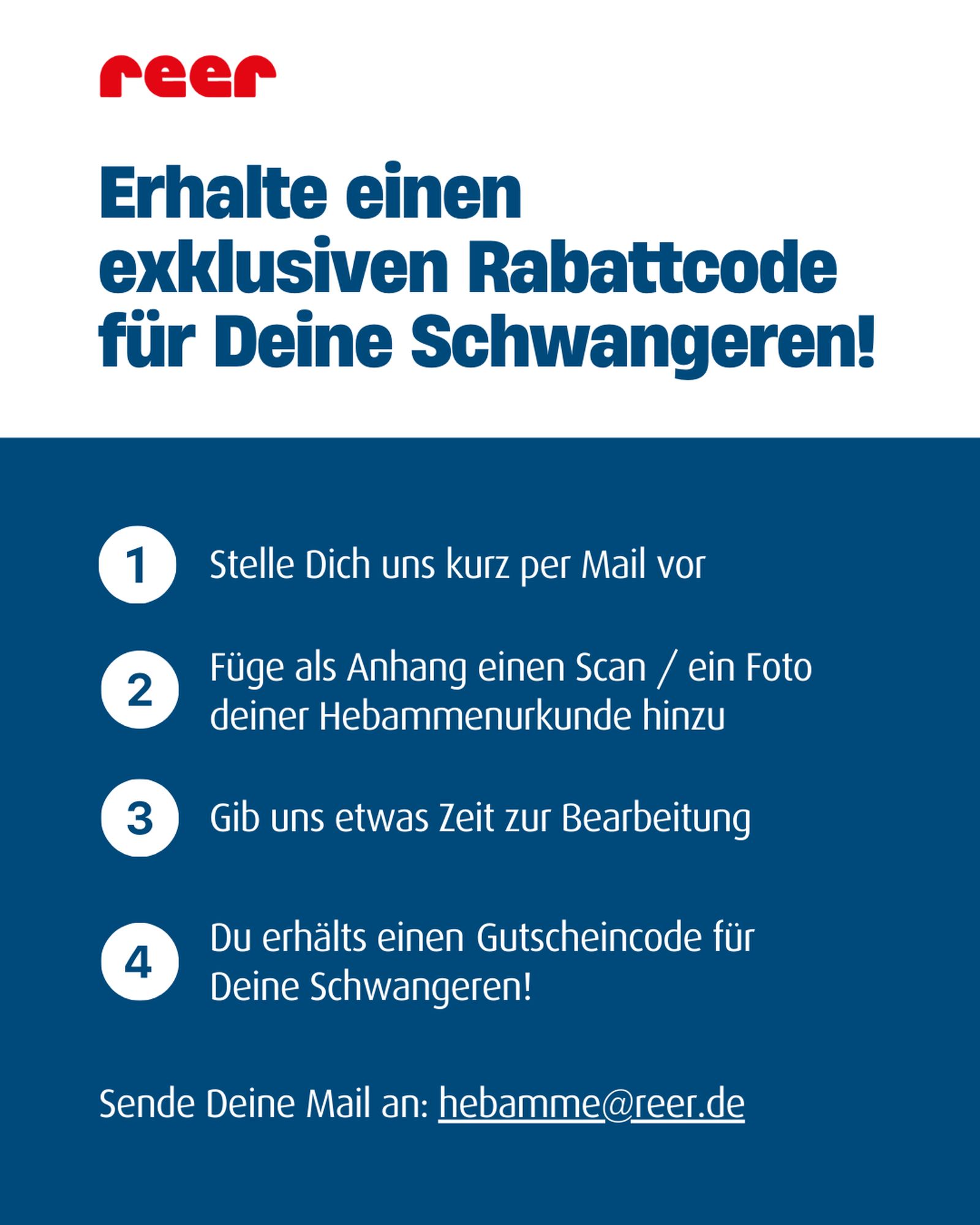 Hebammen Programm Anmeldung für Gutscheincode Anleitung
