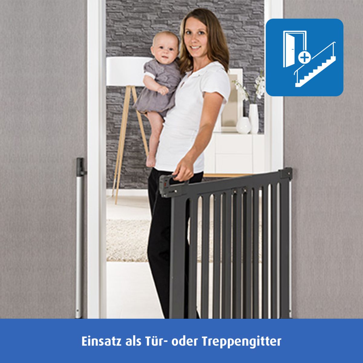 Reer 46021 PLEXI treppengitter DesignLine Tür-/ Treppenwächter 76 bis 100 cm 