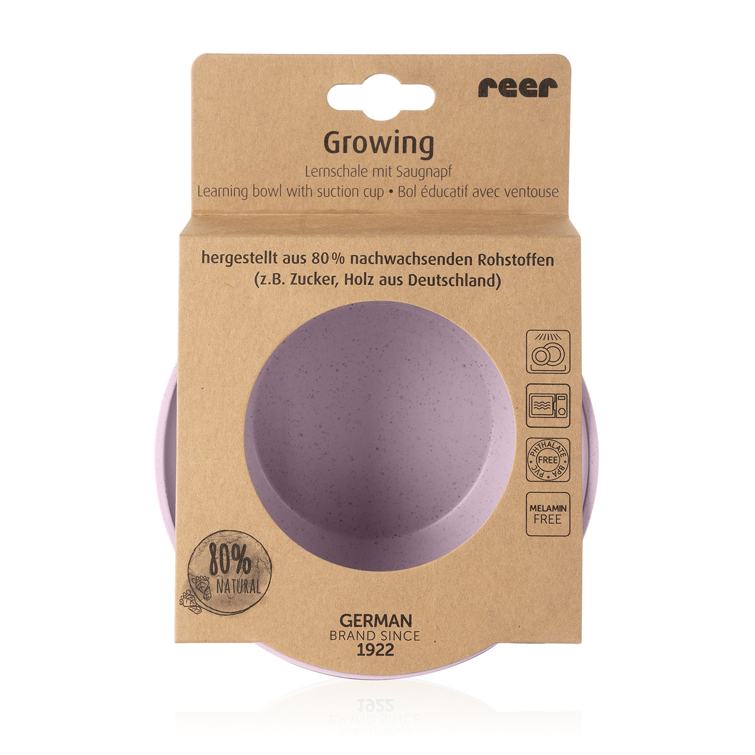 Growing Lernschale mit Saugnapf, rosa