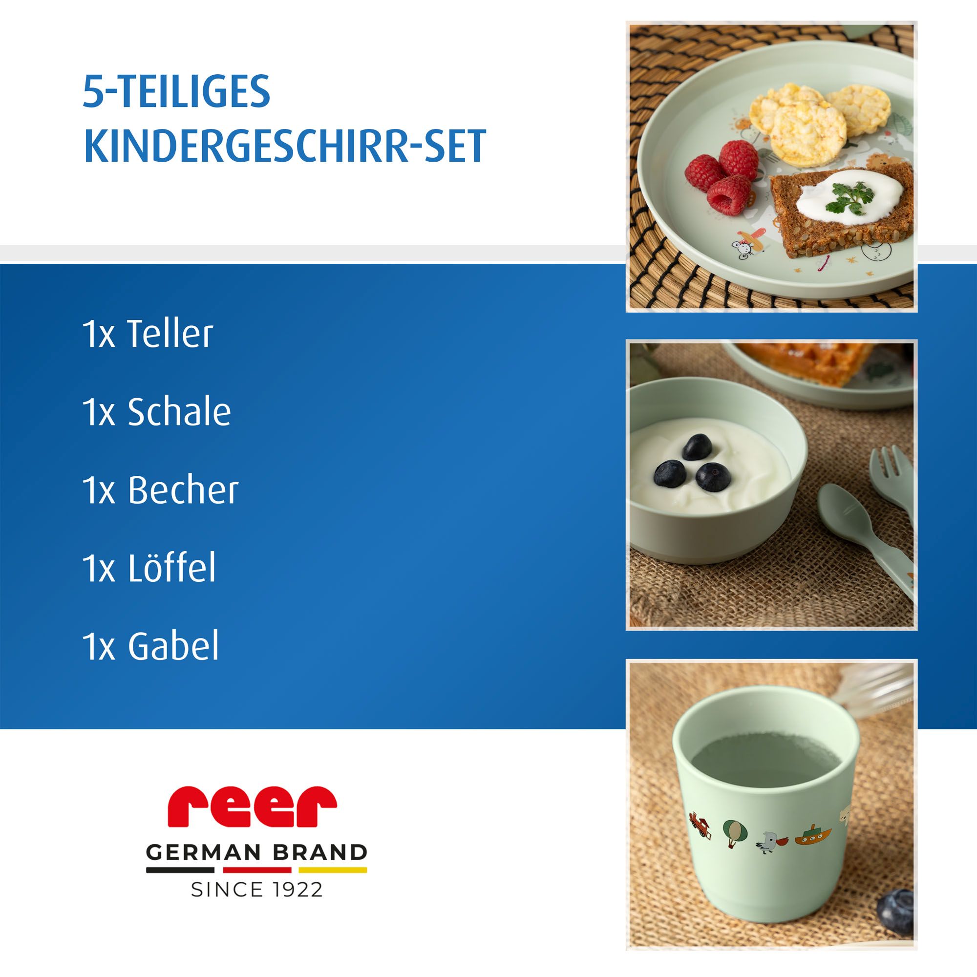 Geschirr auf dem Frühstückstisch