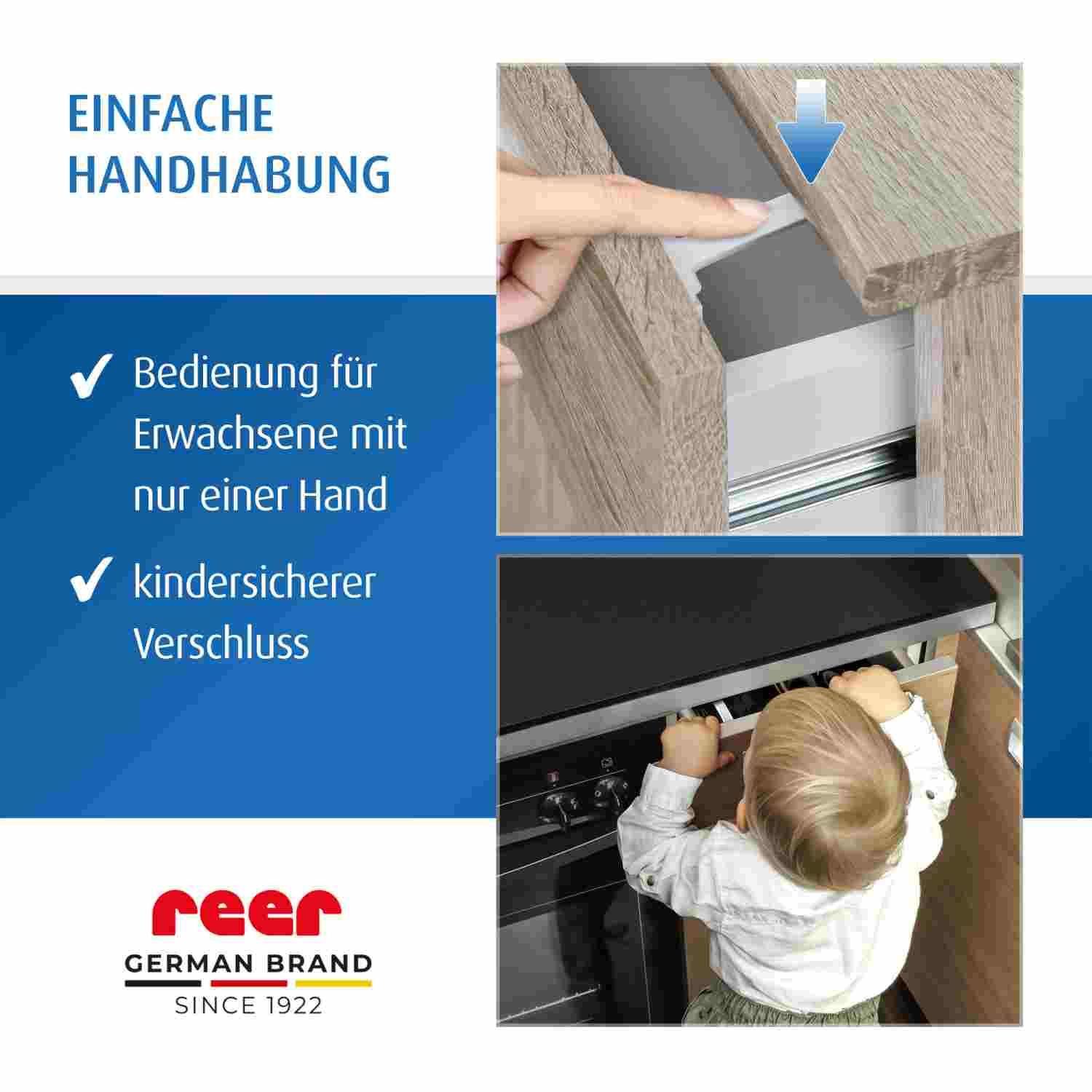 Erwachsener und Kind an Schublade
