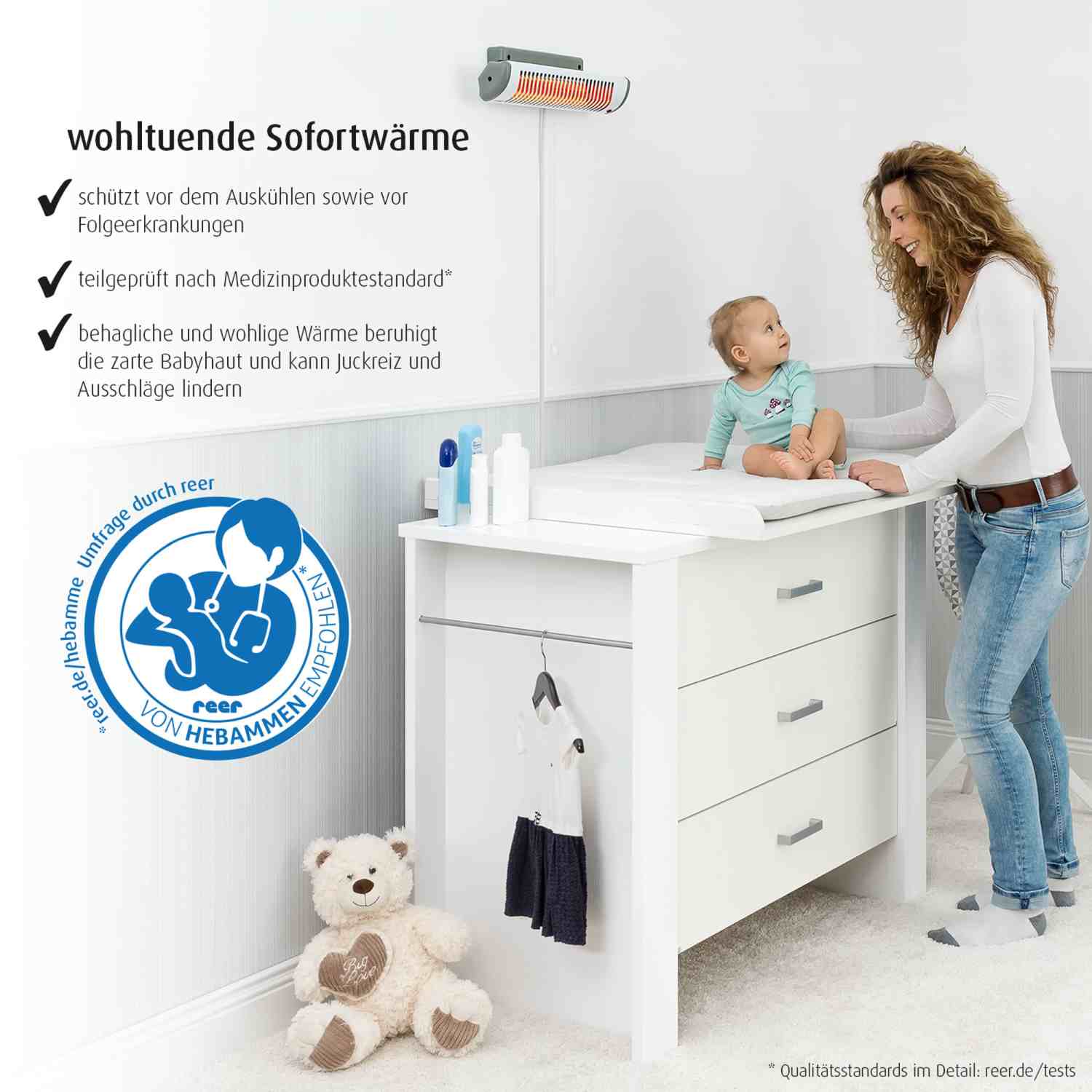 EasyHeat Flex changing table heater
