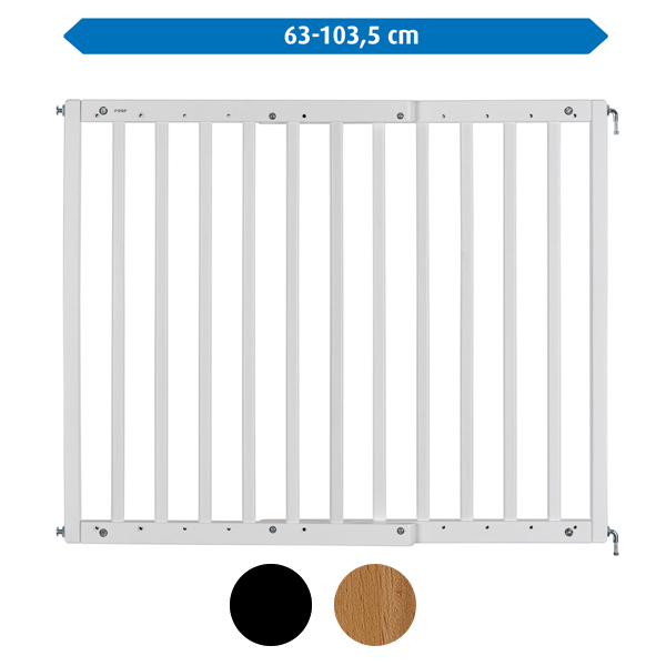 Wall-mounted gate, assembly kit, 63-106 cm, white