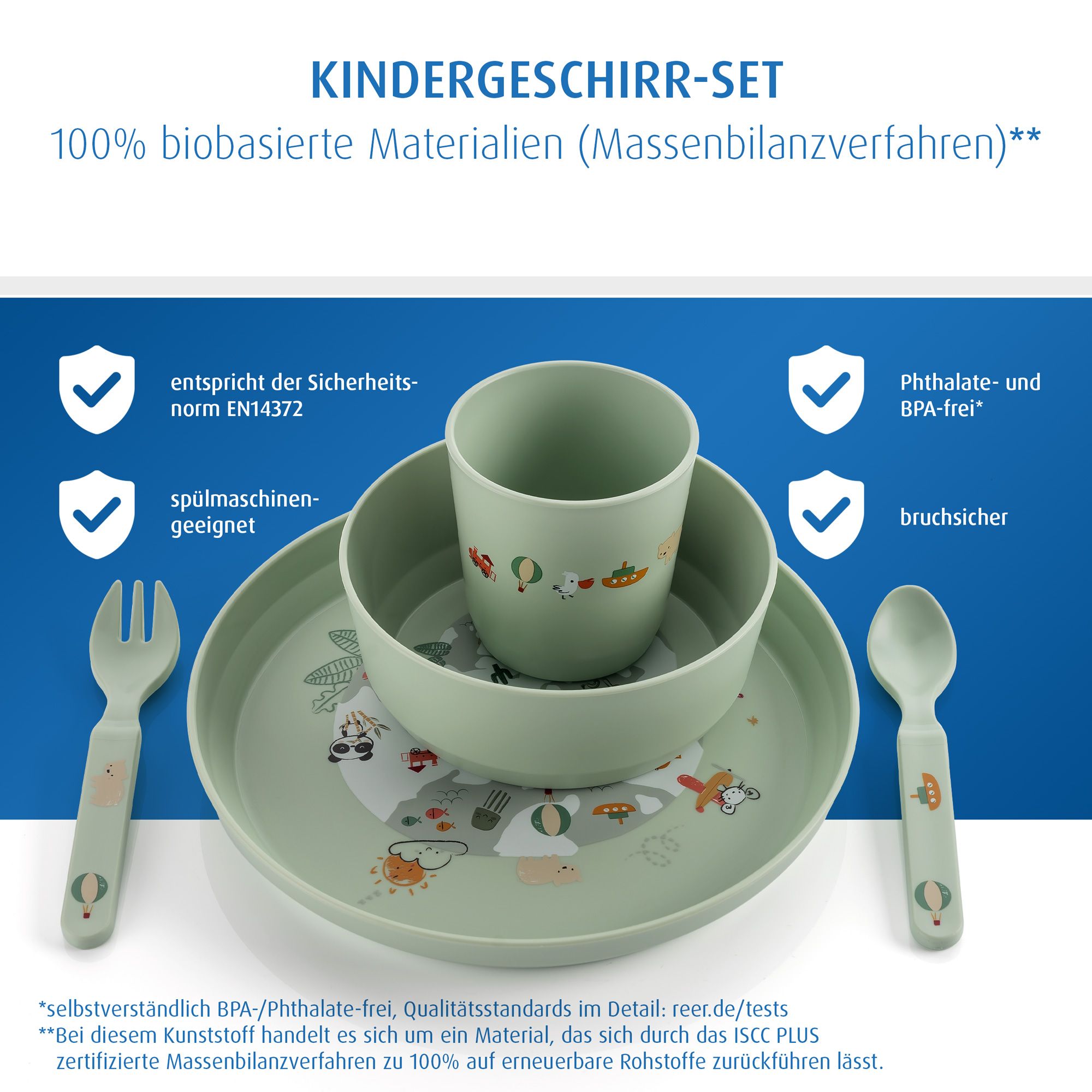 Geschirr vor weißen Hintergrund