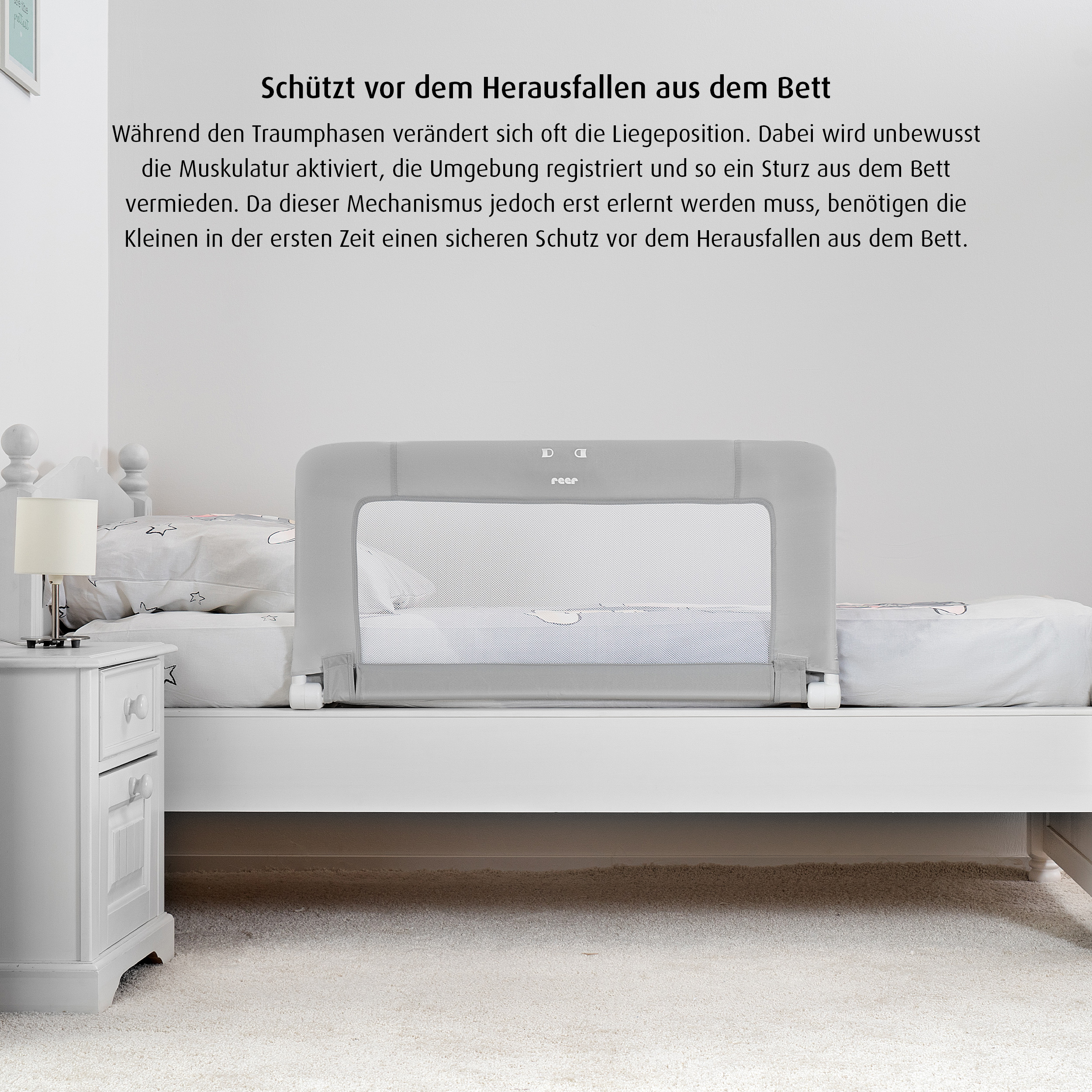 ByMySide Bettgitter mit Abklappfunktion, für Betten mit einer Länge von 180 - 210 cm
