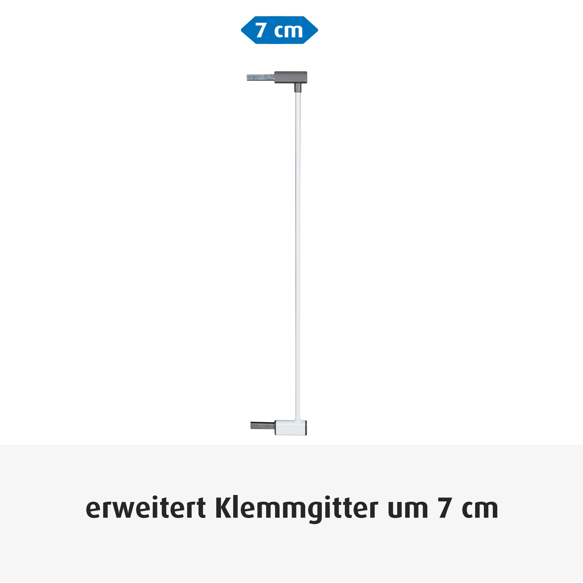 Extension 7 cm for reer pressure-mounted gates, white