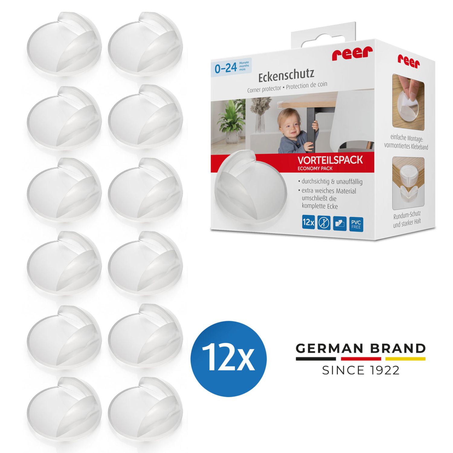Eckenschutz TPE (PVC-frei), 12 Stück
