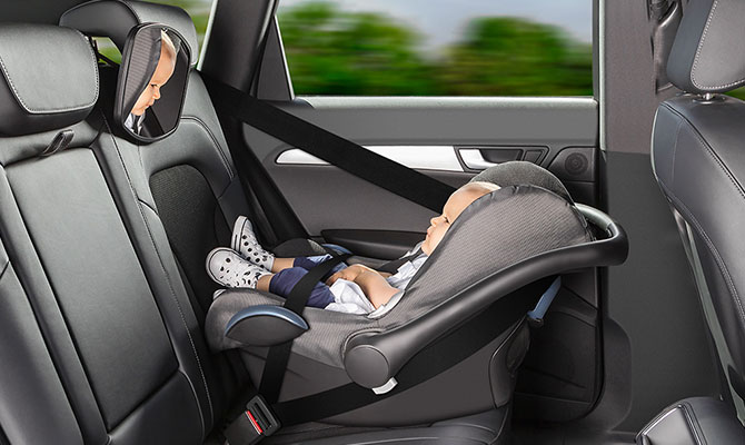 Baby Auto Spiegel, bruchsicher Baby Auto Spiegel, Babyphone Spiegel mit 360  Drehung, mit 3m Viskose für neue Eltern